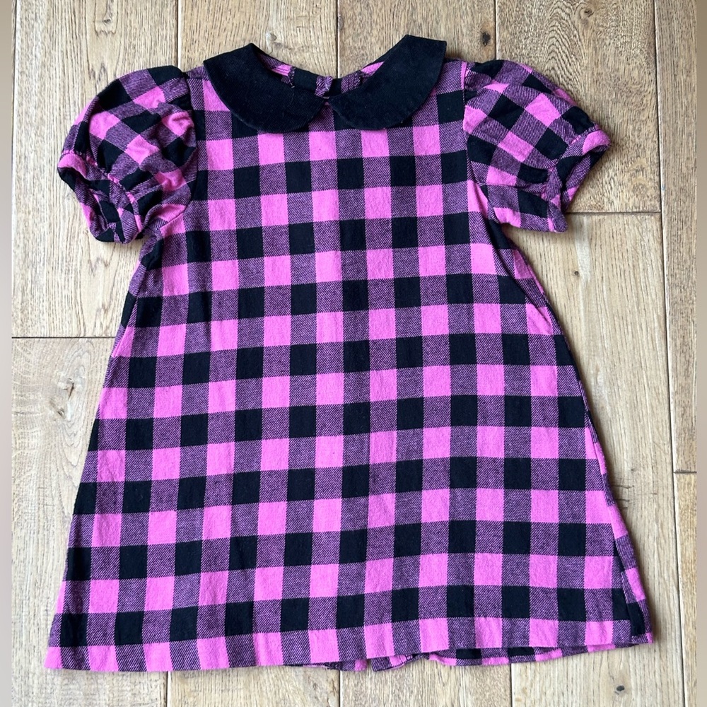 The Children’s Clothing Patch Boutique Pink and Black Plaid Dress size 2T